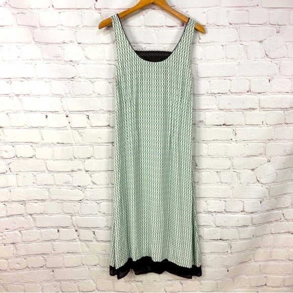 J Jill dress summer midi length size medium sleeveless flowy neutral coverup - Picture 1 of 13